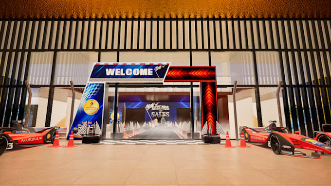 3d stage, exhibition setup, stall and complete event layout