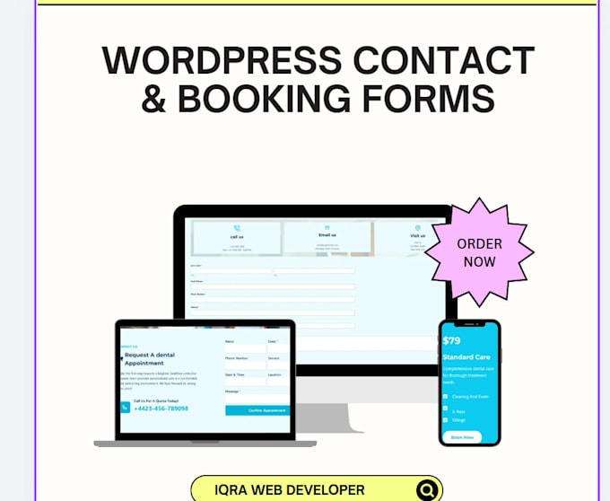 create or fix your wordpress contact form or appointment booking form