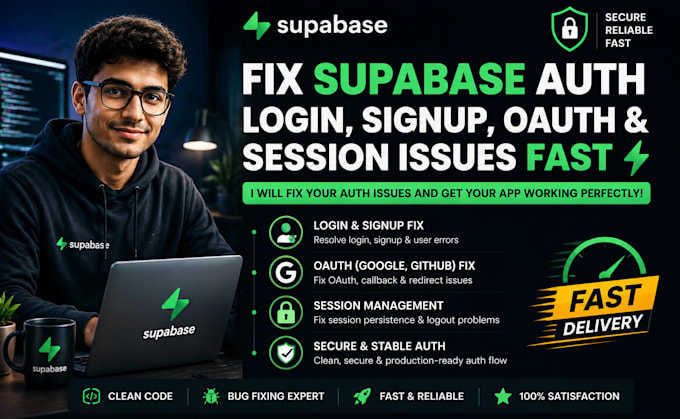 fix supabase auth login signup oauth session issues fast