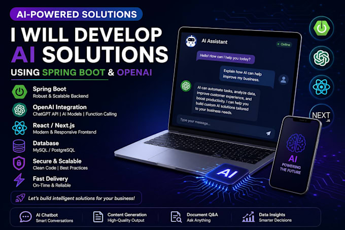 develop ai solutions using spring boot and openai