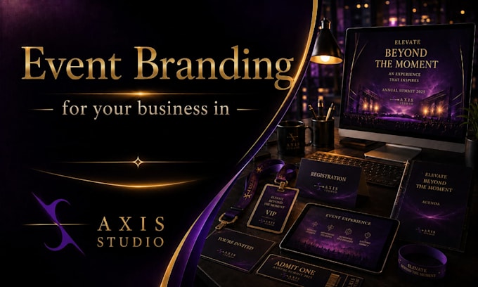design professional event branding and promotional visuals