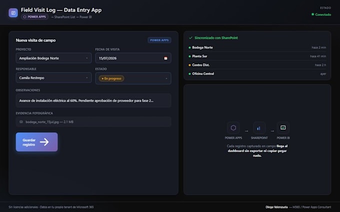 create a power apps form to capture data into sharepoint for your power bi