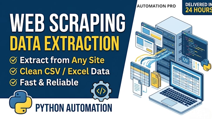 do web scraping, data extraction and python automation