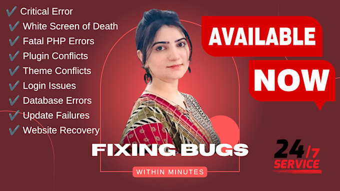 fix wordpress bugs, white screen, and fatal website issues
