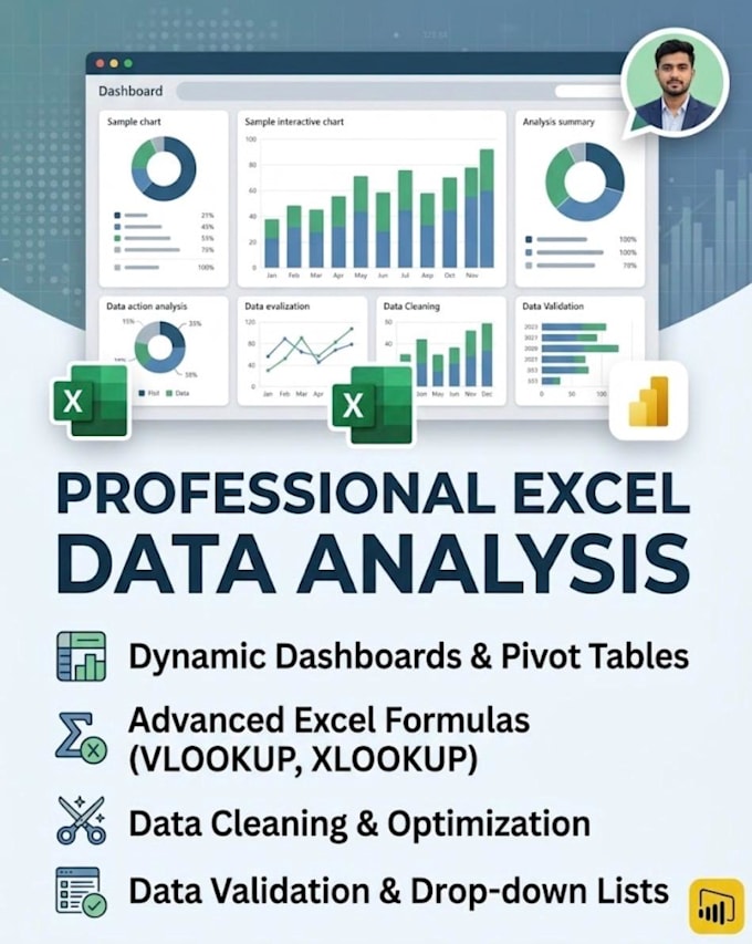 be your excel expert for data analysis and data validation