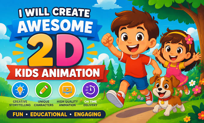 create awesome 2d kids animation