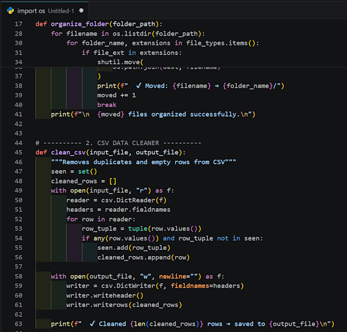 write a python script to automate your repetitive tasks