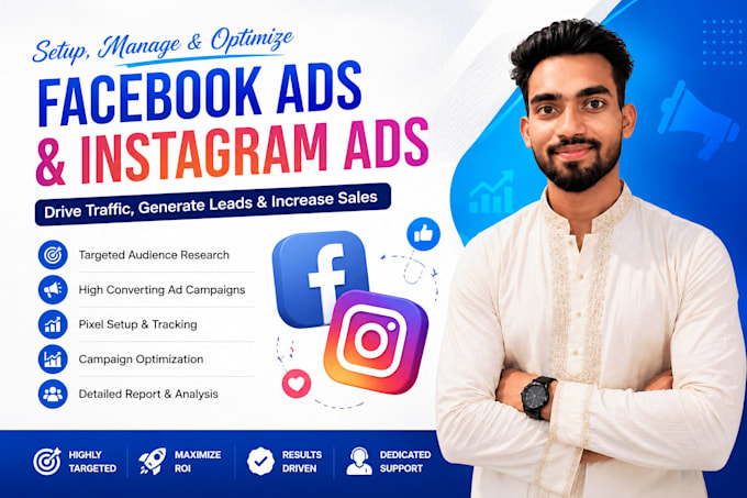 manage facebook ads, instagram ads and meta ads to increase sales and leads