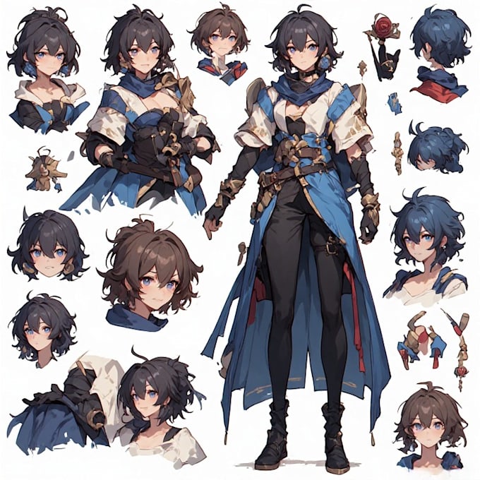 design character sheet or reference sheet for your character