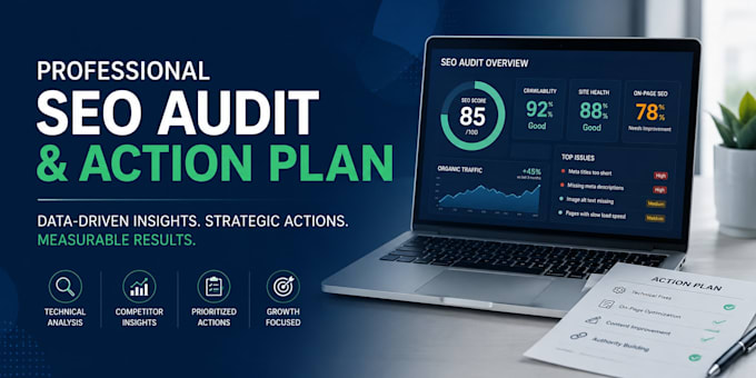 do a professional SEO audit and action plan recommendations