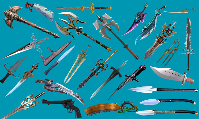 create 3d weapon 3d sword 3d props 3d gun knife 3d cosplay weapon for printing