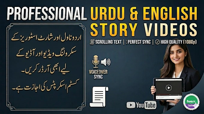 create scrolling text video and audio stories for your youtube channel insta etc