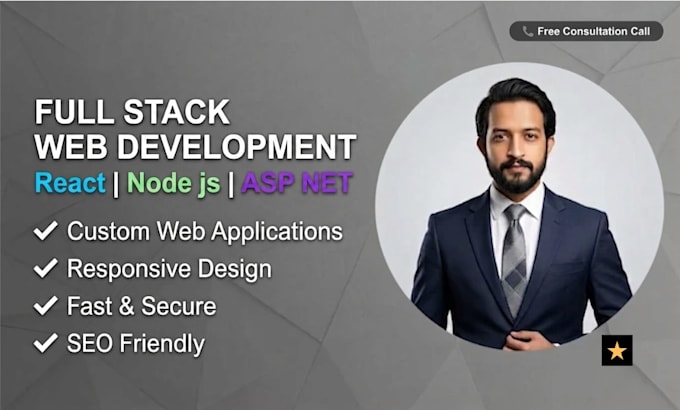 develop a custom full stack website using react node js and asp net