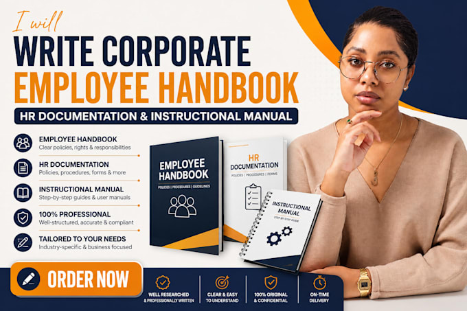write corporate employee handbook hr documentation instructional manual