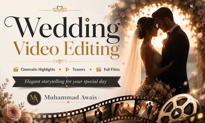 do cinematic wedding video editing