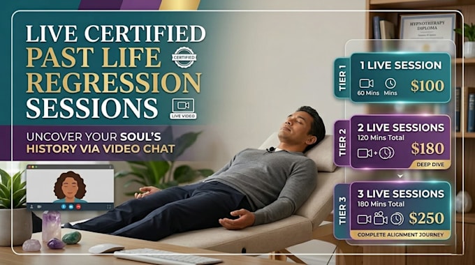 facilitate a live certified hypnotherapy past life regression session