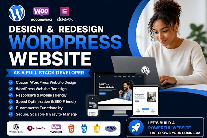 design wordpress website redesign wordpress website as full stack developer