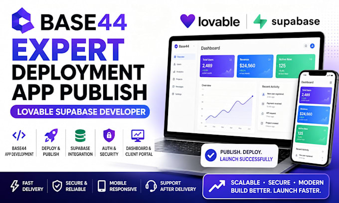 base44 expert base44 deployment base44 app publish lovable supabase developer