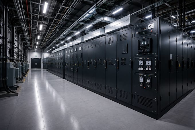 design photorealistic 3d cgi data centers, ai server hubs, warehouses design