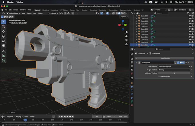 design 3d printable models for cosplay, props and characters