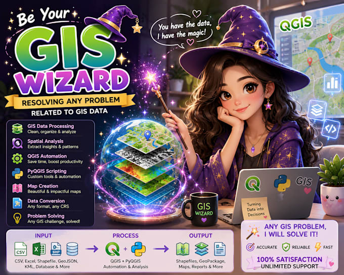 be your gis wizard resolving any problem related to gis data