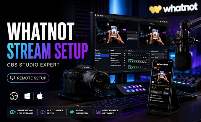 professionally set up your whatnot livestream with obs studio