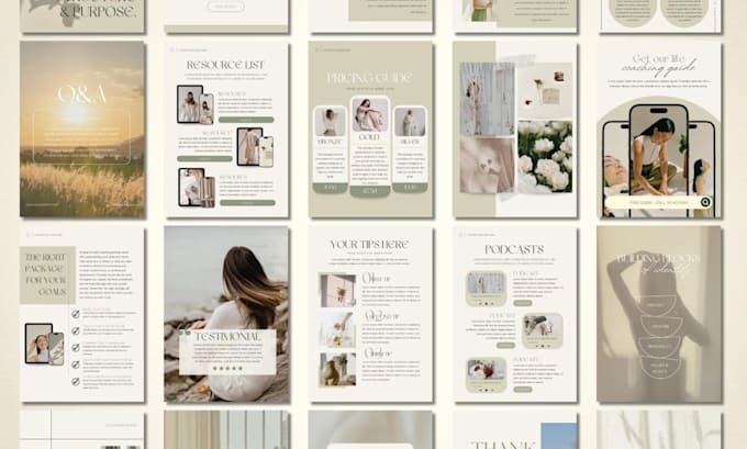 design canva mindset workbook, productivity workbook, goal setting workbook