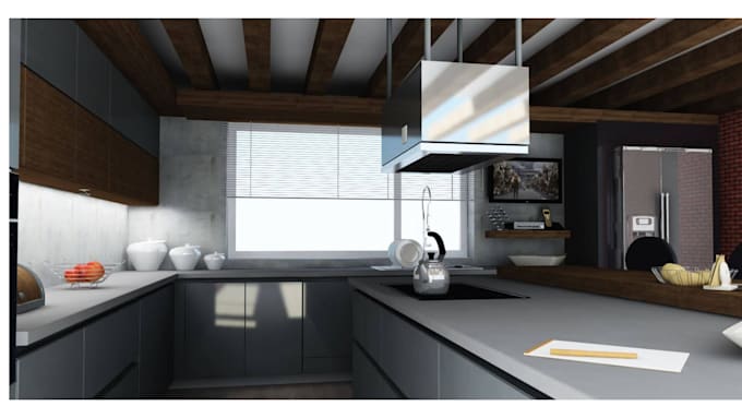 create 3d kitchen cabinet  furniture, closet interior design