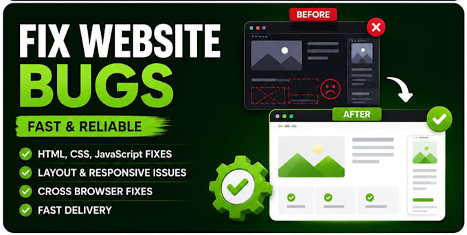 fix website bugs and frontend issues fast