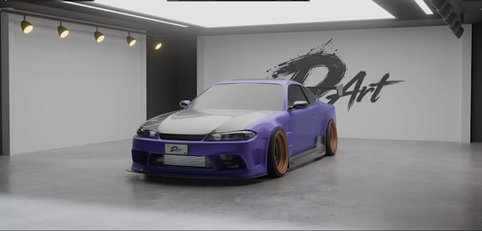 create low poly 3d car models for games