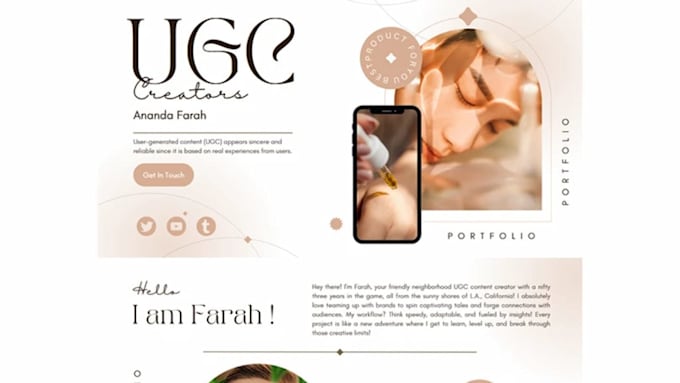 design canva website ugc portfolio canva website editable canva ugc portfolio