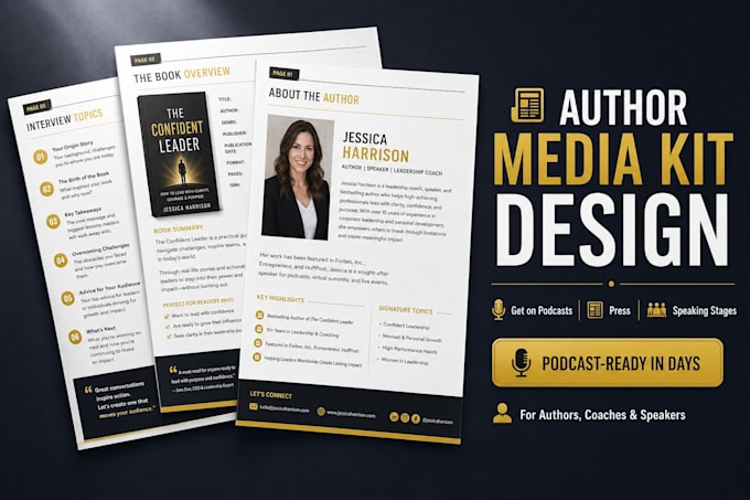 design author media kit and press package