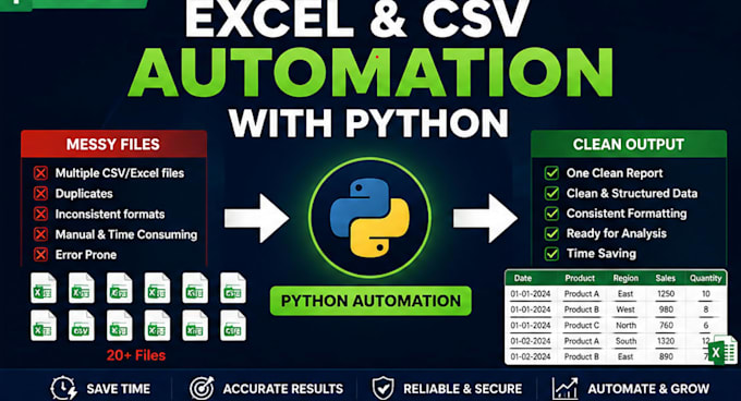 automate excel and CSV reports using python