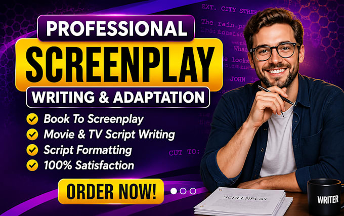 adapt your book into a screenplay, movie or TV script