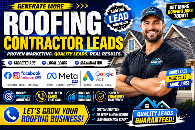generate roofing contractor leads roofing marketing facebook ads google meta ads