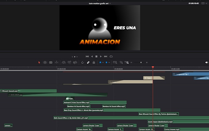 edicion de video con subtitulos dinamicos y motion graphics