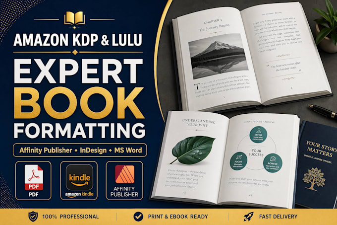 amazon kdp book, ebook upload lulu book publishing formatting affinity publisher