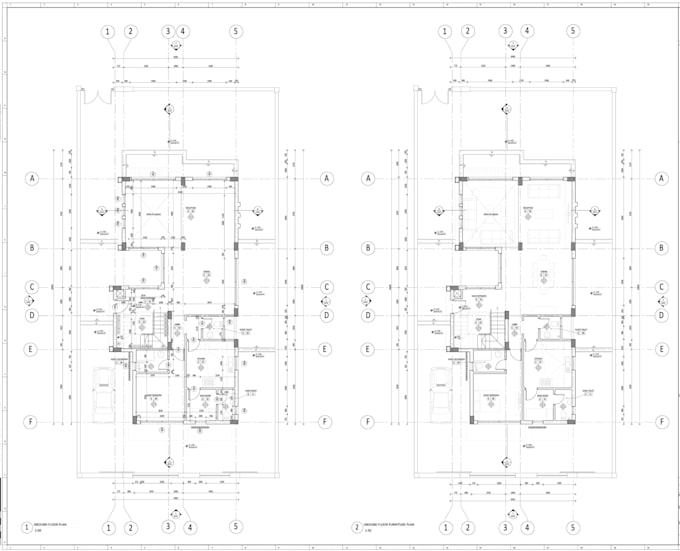 draw architect house blueprint,2d floor plan,section,elevations,staircase design