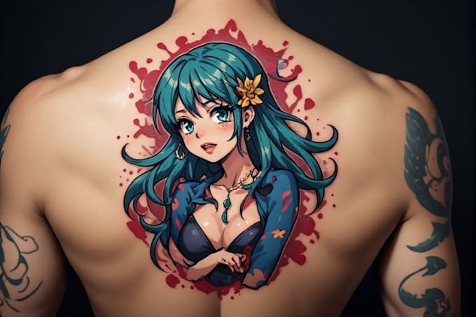 make anime tattoo design