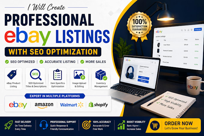 do professional ebay listings  with SEO optimization