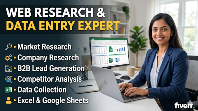 do expert web research and market research
