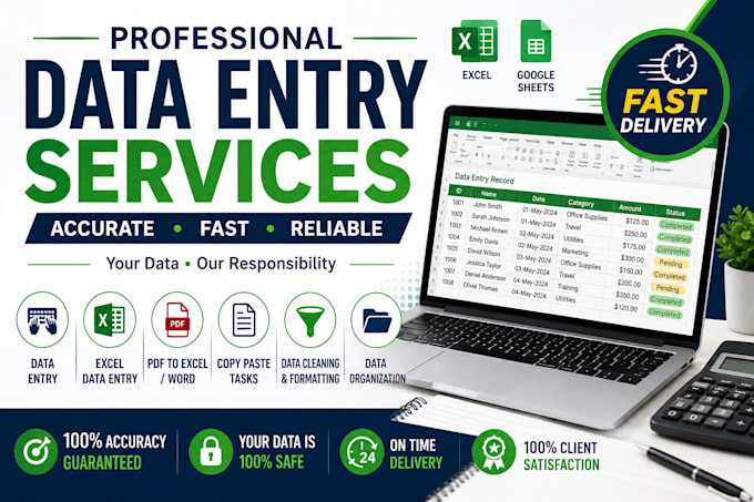 do accurate data entry, excel data entry, copy paste and web research