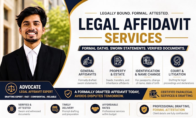draft a professional affidavit for legal use