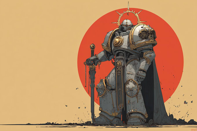 make a warhammer 40k character art