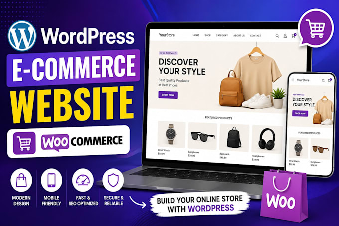 build a professional ecommerce website with use woo commerce