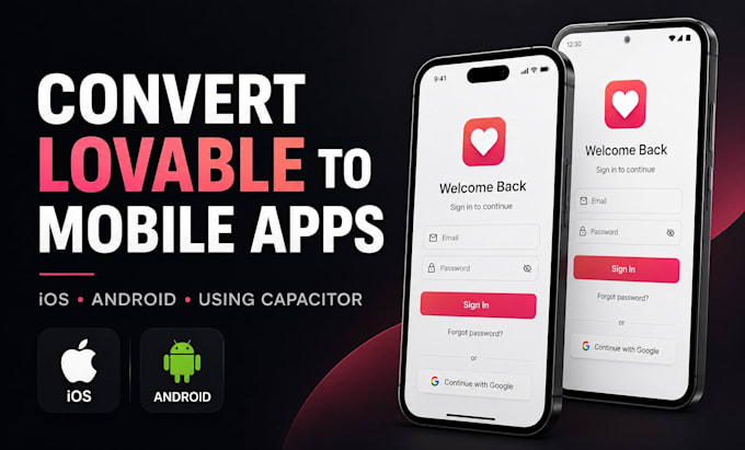 convert lovable to ios and android app publish using capacitor