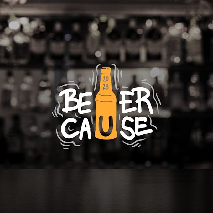 design creative wine beer logo