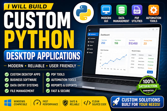 build custom python desktop applications with modern gui