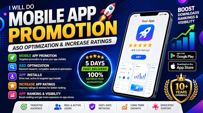 do mobile app promotion app installs aso optimization and increase app ratings
