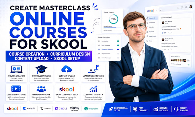 create masterclass skool online course content curriculum skool community setup
